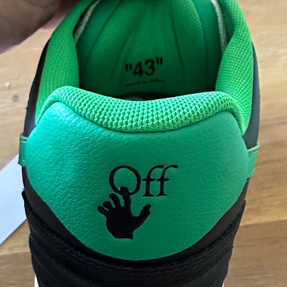 Off-White Black and Green Sneakers - Picture 6 of 11